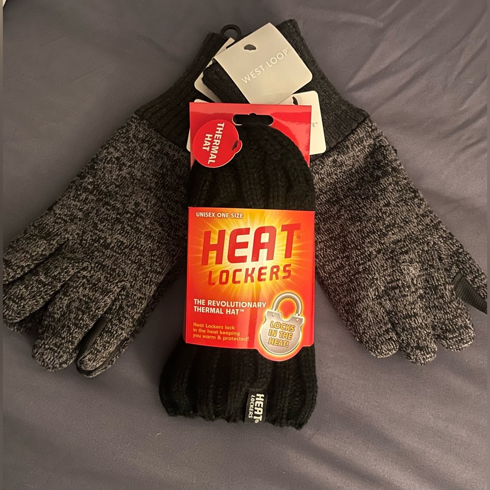 NWT~Heat Locker Beanie & 2 Pairs Insulated Glove Bundle